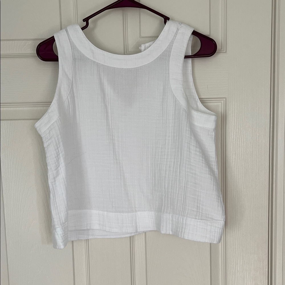 Lou & Grey Crisp White Sleeveless Top